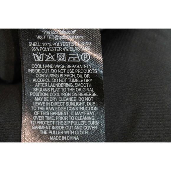 Ted Baker London Jocasta Stripe Sequin Mini Dress size 8/10 US Gray Pink Lined - Picture 6 of 8